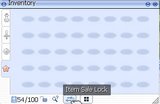Schaltfläche Item Sale Lock im Inventar