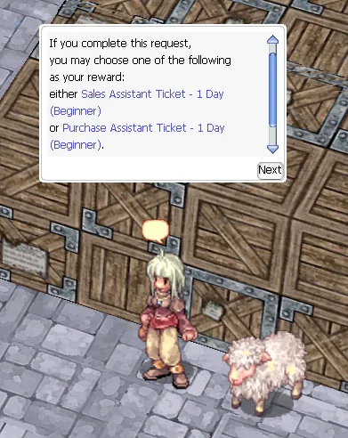 Quest für ein Sales oder Purchase Assistant Ticket