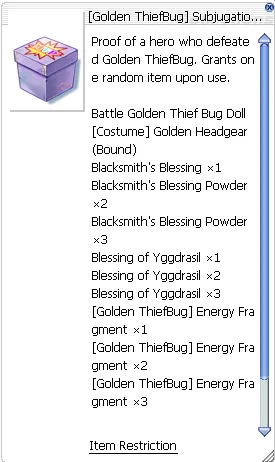 Belohnungsbox des Golden-Thief-Bug-Raids