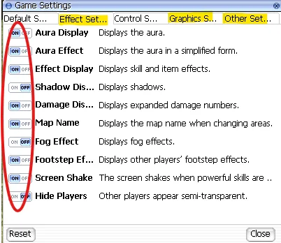 Grafik- und Effekteinstellungen in Ragnarok Zero Global